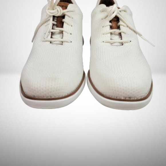 ROCKPORT GARETT MESH LACEUP WHITE W/TAN SNEAKERS / SHOES / OXFORD - Picture 3 of 13